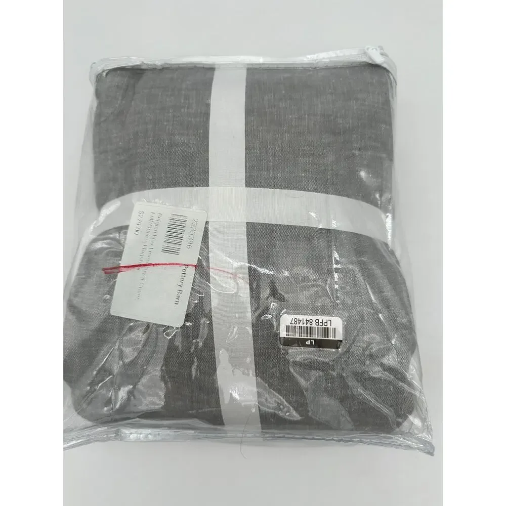 Pottery Barn Belgian Flax Linen duvet cover Flagstone Full/Queen $279